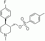 4-(4-氟苯)-1-甲基-3-[(4-甲苯磺酰氧基)甲基]哌啶结构式_317323-77-6结构式