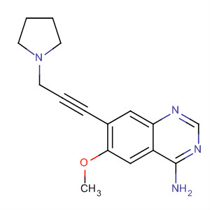 4-氨基-6-甲氧基-7-[(3-吡咯烷-1-基)-1-丙炔]喹唑啉结构式_320366-37-8结构式