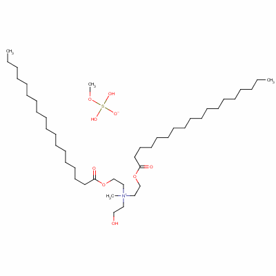 (2-Hydroxyethyl)methylbis(2-((1-oxooctadecyl)oxy)ethyl)ammonium methyl sulphate Structure,32208-04-1Structure