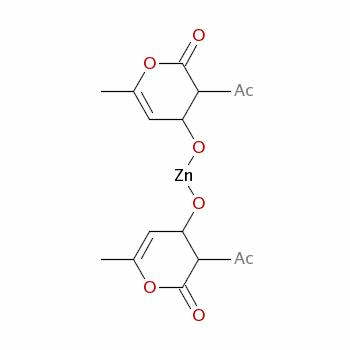 双(3-乙酰-6-甲基-2H-吡喃-2,4(3H)-二酮)锌二水合物结构式_32573-57-2结构式