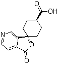 反式-1’-氧代-螺[环己基-1,3’(1’H)-呋喃并[3,4-c]吡啶]-4-羧酸结构式_328233-23-4结构式