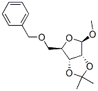 1-甲氧基-2,3-O-异亚丙基-5-苄氧基-beta-D-呋喃核糖苷结构式_33019-63-5结构式
