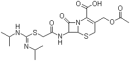 3-(Acetyloxymethyl)-7-[[2-(n,n’-di(propan-2-yl)carbamimidoyl)sulfanylacetyl]amino Structure,33075-00-2Structure