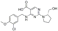 4-[[(3-氯-4-甲氧基苯基)甲基]氨基]-2-[(2s)-2-(羟基甲基)-1-吡咯烷]-5-嘧啶羧酸结构式_330785-84-7结构式