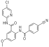 N-(5-chloro-2-pyridinyl)-2-[(4-cyanobenzoyl)amino]-5-methoxybenzamide Structure,330942-01-3Structure