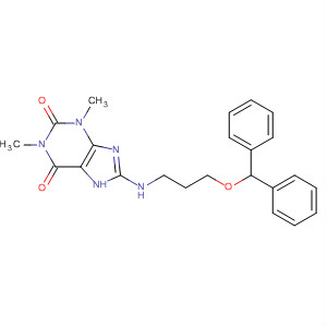 8-[2-(二苯基甲氧基)-n-甲基乙基氨基]-1,3-二甲基黄嘌呤结构式_33120-34-2结构式