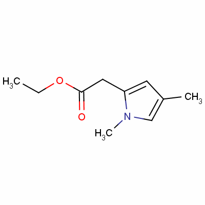 2-(1,4-二甲基-1h-吡咯-2-基)乙酸乙酯结构式_33369-47-0结构式