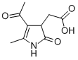 2-(4-Acetyl-2,3-dihydro-5-methyl-2-oxo-1h-pyrrol-3-yl)acetic acid Structure,33492-33-0Structure