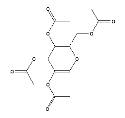 [(2R,3R,4S)-4,5-二乙酰氧基-2-(乙酰氧基甲基)-3,4-二氢-2H-吡喃-3-基]乙酸酯结构式_3366-47-0结构式