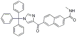 N-甲基-6-(1-三苯甲游基-1H-咪唑-4-羰基)-2-萘甲酰胺结构式_337521-39-8结构式
