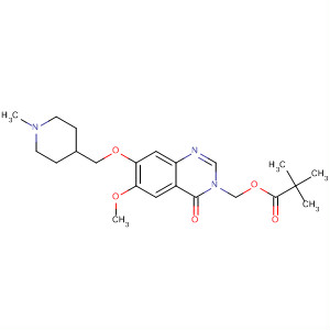 6-甲氧基-7-(1-甲基哌啶-4-基甲氧基)-3-((特戊酰氧基)甲基)-3,4-二氢喹唑啉-4-酮结构式_338992-29-3结构式