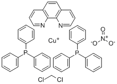 (1,10-菲咯啉)双(三甲基膦)铜(I)硝酸盐二氯甲烷加合物结构式_33989-10-5结构式