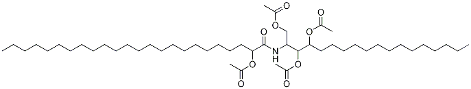 2-(2’-Hydroxytetracosanoylamino)-octadecane-1,3,4-triol tetraacetate Structure,340702-68-3Structure