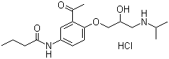 盐酸醋丁洛尔结构式_34381-68-5结构式