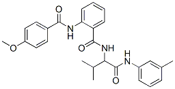 (9Ci)-2-[(4-甲氧基苯甲酰基)氨基]-N-[2-甲基-1-[[(3-甲基苯基)氨基]羰基]丙基]-苯甲酰胺结构式_345237-94-7结构式