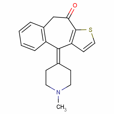 酮替芬结构式_34580-13-7结构式