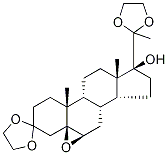 (5alpha,6alpha)-环氧-17alpha-羟基-孕甾烷-3,20-二酮-3,20-二(乙烯缩酮)结构式_3496-78-4结构式