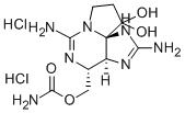 (3as,4r,10as)-1H,10h-吡咯并[1,2-c]嘌呤-10,10-二醇,2,6-二氨基-4-[[(氨基羰基)氧基]甲基]-3a,4,8,9-四氢盐酸盐(1:2)结构式_35554-08-6结构式
