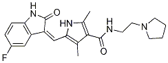 (Z)-5-(5-氟-2-氧代-2,3-二氢-1H-吲哚-3-亚基甲基)-2,4-二甲基-N-[2-(1-吡咯烷基)乙基]-1H-吡咯-3-甲酰胺结构式_356068-94-5结构式