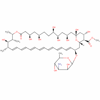 Methyl (1r,3s,5s,8s,9s,11r,15s,16s,17r,18s,25z,33r,35s,36r,37s)-33-[(3-amino-3,6-dideoxy-beta-d-mannopyranosyl)oxy]-1,3,5,8,9,11,17,37-octahydroxy-15,16,18-trimethyl-13-oxo-14,39-dioxabicyclo[33.3.1]n Structure,36148-89-7Structure