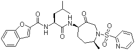 N-[(1S)-1-[[[(4R,7S)-六氢-7-甲基-3-氧代-1-(2-吡啶磺酰基)-1H-氮杂革-4-基]氨基]羰基]-3-甲基丁基]-2-苯并呋喃羧酰胺结构式_362507-64-0结构式