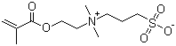 3-[N,N-二甲基-[2-(2-甲基丙-2-烯酰氧基)乙基]铵]丙烷-1-磺酸内盐结构式_3637-26-1结构式