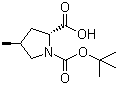 (2S,4R)-N-Boc-4-甲基吡咯烷-2-甲酸结构式_364750-80-1结构式