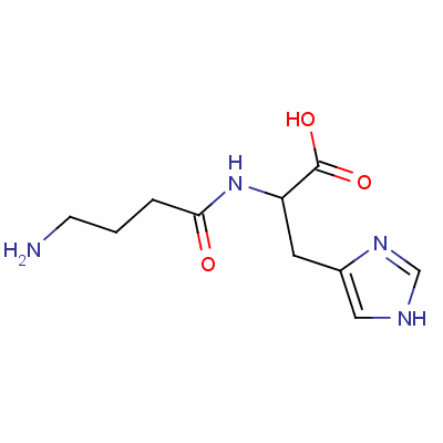L-histidine,n-(4-amino-1-oxobutyl)- Structure,3650-73-5Structure