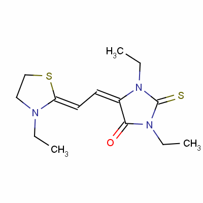 1,3-二乙基-5-[(3-乙基噻唑啉-2-基)亚乙基]-2-硫氧代咪唑啉-4-酮结构式_36590-99-5结构式