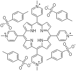 5,10,15,20-四-(N-甲基吡啶-4-基)-21H,23H-卟啉-四-(p-甲苯磺酸)结构式_36951-72-1结构式