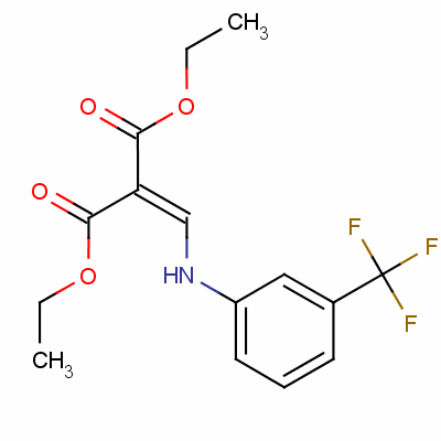 2-[[[3-(三氟甲基)苯基]氨基]亚甲基]-丙二酸 1,3-二乙酯结构式_370-35-4结构式