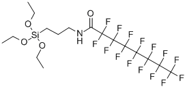 N-(3-三乙氧基甲硅烷基丙基)全氟辛酰胺结构式_37043-12-2结构式