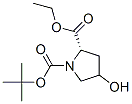 1-叔丁氧羰基-4-羟基-L-脯氨酸乙酯结构式_37813-30-2结构式