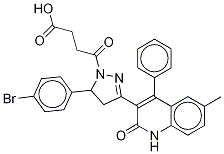 5-(4-溴苯基)-3-(1,2-二氢-6-甲基-2-氧代-4-苯基-3-喹啉)-4,5-二氢-γ-氧代-1H-吡唑-1-丁酸结构式_380560-89-4结构式