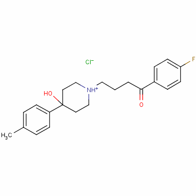 1-[3-(对氟苯甲酰基)丙基]-4-羟基-4-(对甲苯)哌啶氯化物结构式_3871-82-7结构式