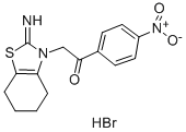 2-(2-亚氨基-4,5,6,7-四氢苯并[d]噻唑-3(2H)-基)-1-(4-硝基苯基)乙酮氢溴酸结构式_389850-21-9结构式
