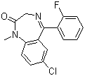 氟地西泮结构式_3900-31-0结构式