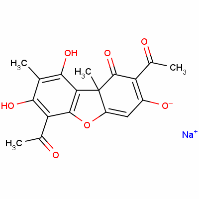 松萝酸钠结构式_39012-86-7结构式
