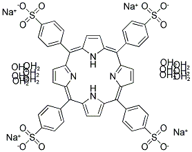 meso-四(4-磺苯基)卟吩四钠十二水结构式_39050-26-5结构式