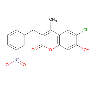 6-氯-7-羟基-4-甲基-3-(3-硝基苄基)-2H-色烯-2-酮结构式_393812-71-0结构式
