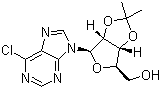 6-氯-9-beta-D-(2,3-异亚丙基)呋喃核糖基嘌呤结构式_39824-26-5结构式