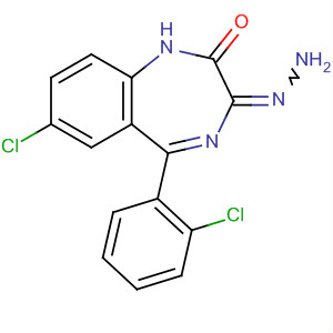 7-氯-5-(2-氯苯基)-2-肼基-3H-1,4-苯并二氮杂卓结构式_40070-48-2结构式