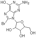 8-溴鸟苷结构式_4016-63-1结构式