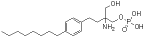 2-氨基-2-(羟基甲基)-4-(4-辛基苯基)丁基磷酸二氢酯结构式_402615-91-2结构式