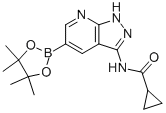 N-[5-(4,4,5,5-四甲基-1,3,2-二噁硼烷-2-基)-1H-吡唑并[3,4-B]吡啶-3-基]-环丙烷羧酰胺结构式_405224-26-2结构式