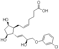 (5Z)-REL-7-[(1R,2R,3R,5S)-2-[(1E,3S)-4-(3-氯苯氧基)-3-羟基-1-丁烯基]-3,5-二羟基环戊基]-5-庚烯酸结构式_40665-93-8结构式