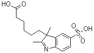 2,3-二甲基-5-硫-3H-吲哚-3-己酸结构式_407627-51-4结构式