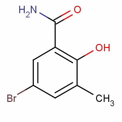 5-溴-2-羟基-3-甲基-苯甲酸酰胺结构式_40912-73-0结构式