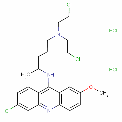 氮芥喹丫因结构式_4213-45-0结构式