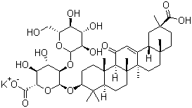 甘草酸单钾盐结构式_42294-03-1结构式